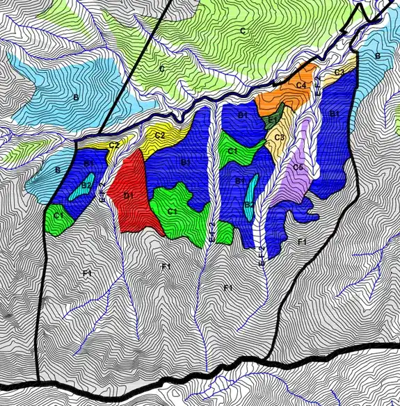 Mapa de zonificación geológico-geotécnica de laderas con fines urbanísticos en Colombia